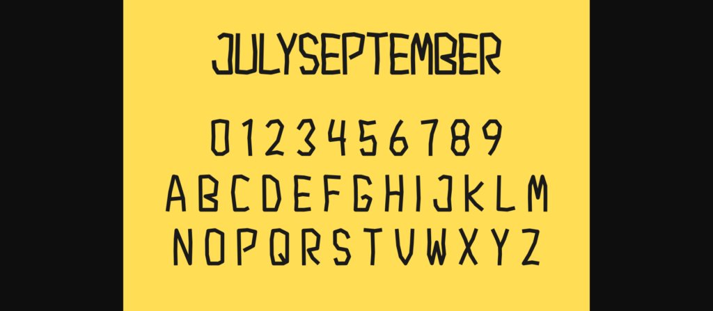 Julyseptember Font Poster 5