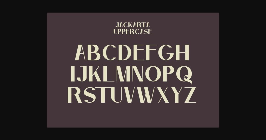 Jackarta Font Poster 8