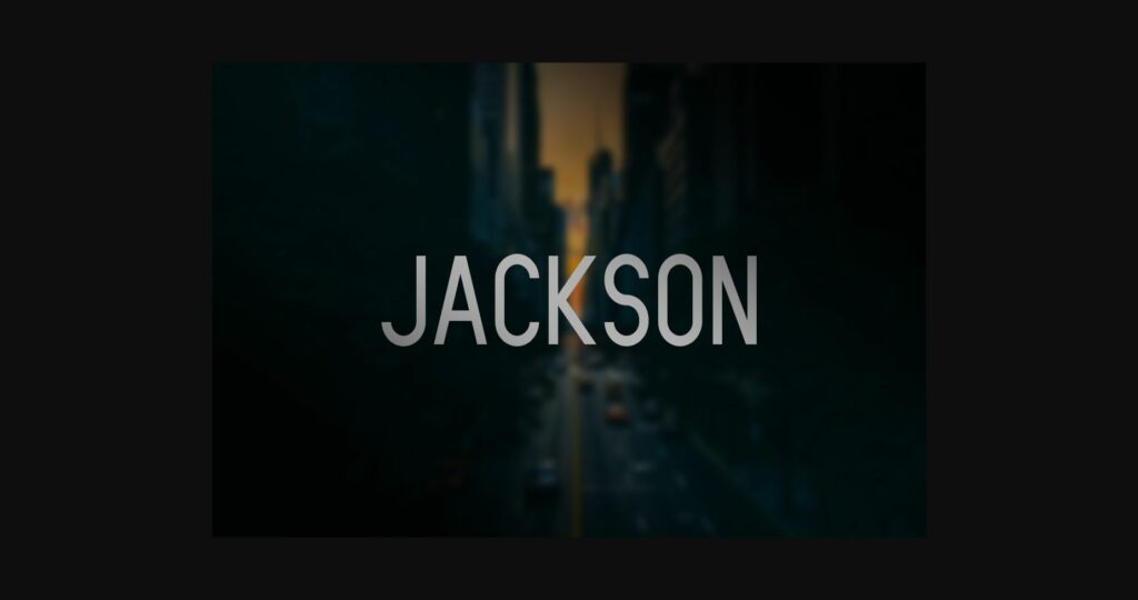 Jackson Font Poster 3