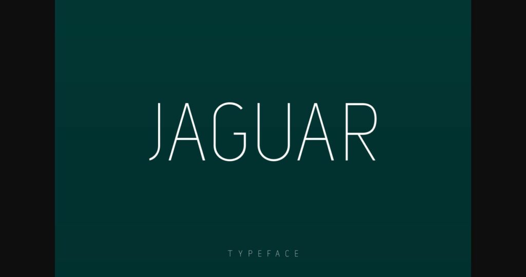 Jaguar Font Poster 1