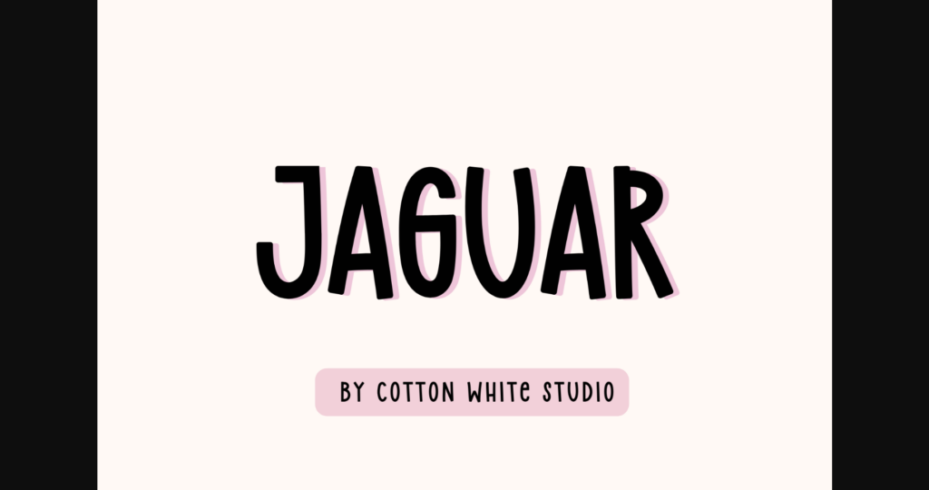 Jaguar Font Poster 3