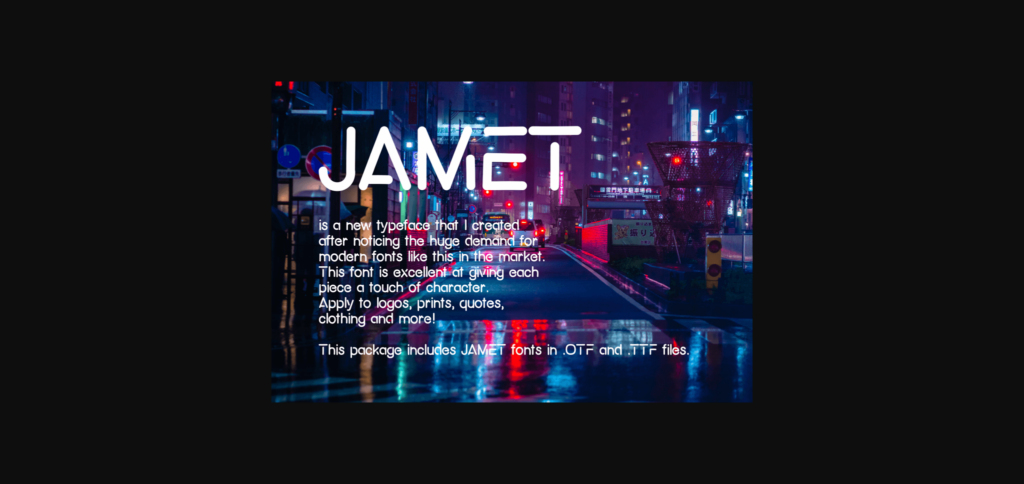 Jamet Font Poster 4