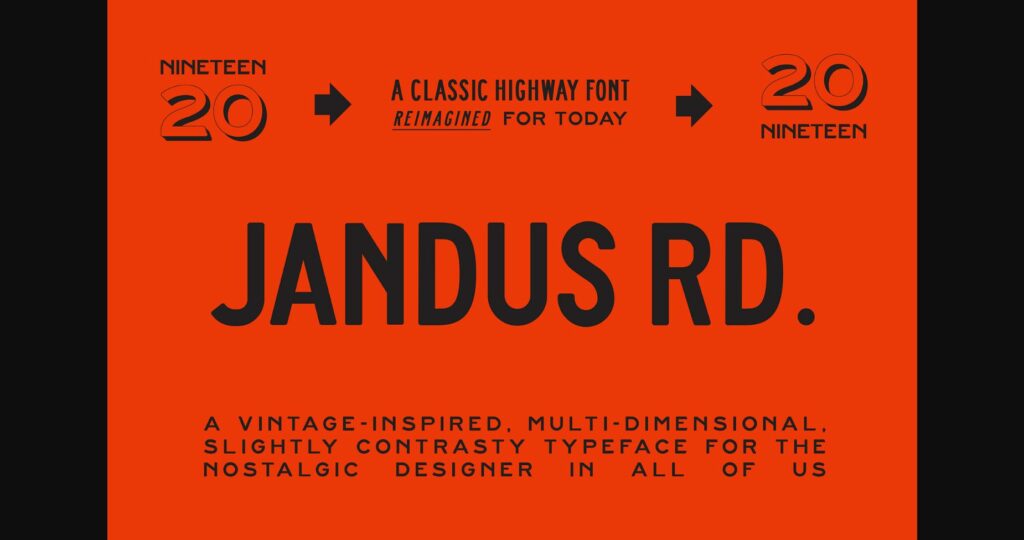 Jandus Road Font Poster 1