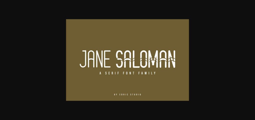 Jane Saloman Font Poster 4