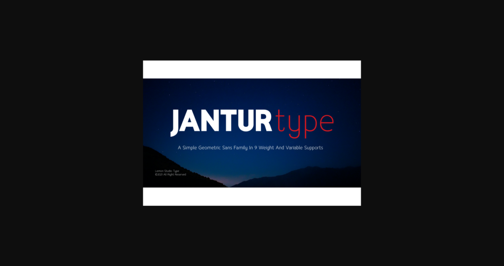 Jantur Font Poster 3