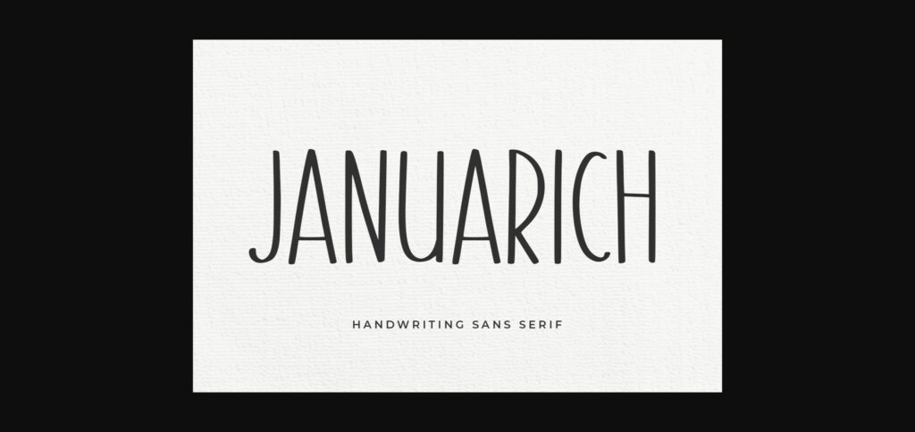 Januarich Font Poster 3