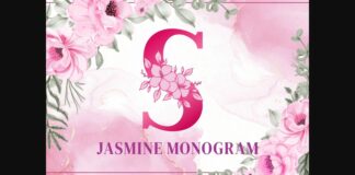 Jasmine Monogram Font Poster 1