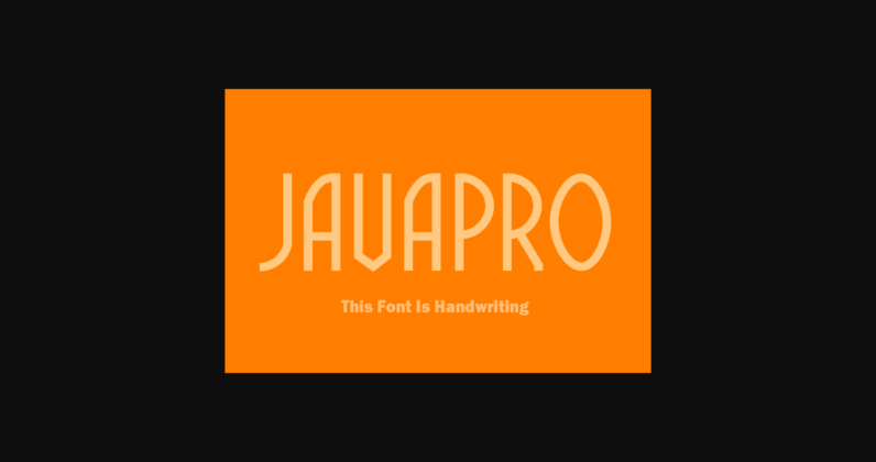 Javapro Font Poster 1