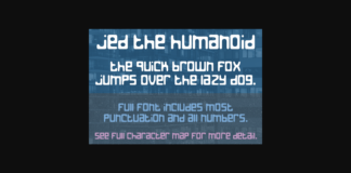 Jed the Humanoid Font Poster 1