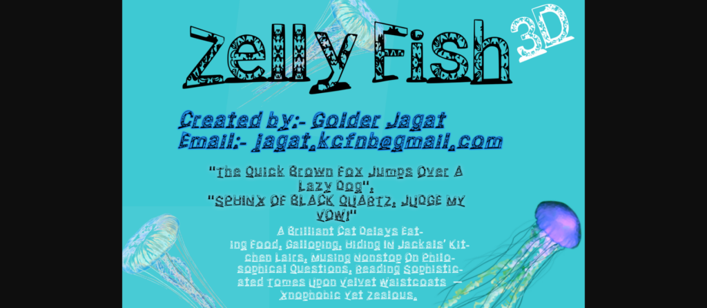 Jelly Fish Font Poster 3