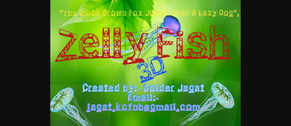 Jelly Fish Font Poster 2