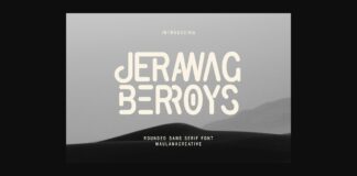 Jerawag Berroys Font Poster 1