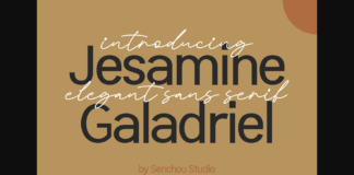 Jesamine Galadriel Font Poster 1