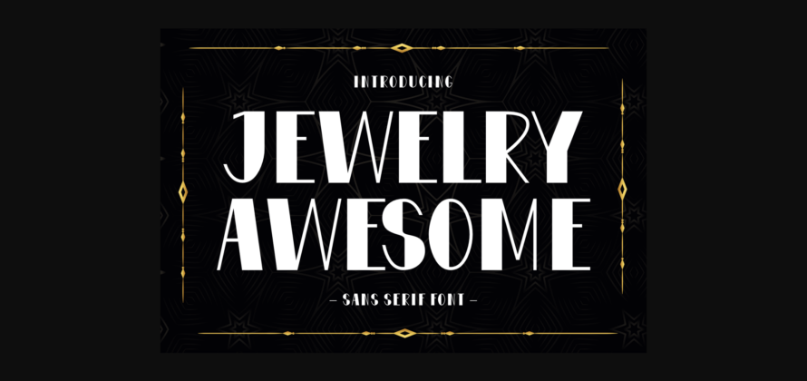 Jewelry Awesome Font Poster 3