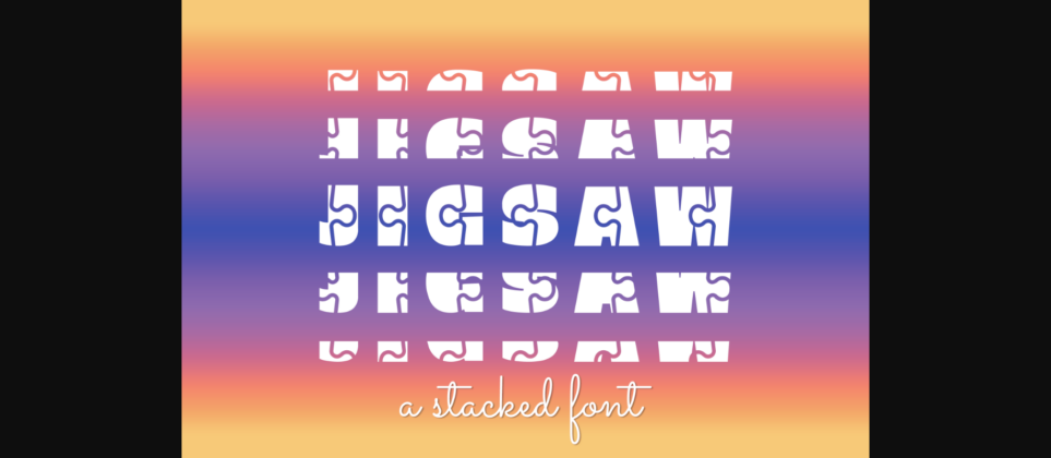 Jigsaw Font Poster 3