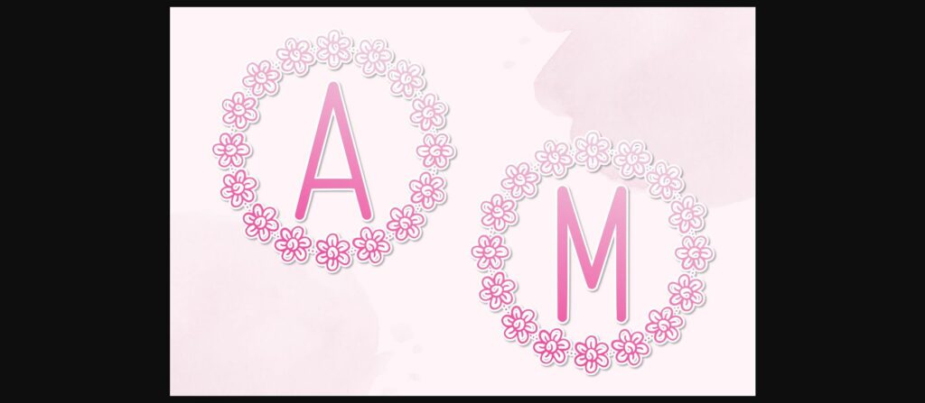 Jilly Monogram Font Poster 2