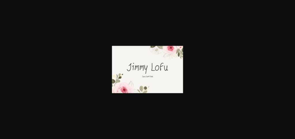 Jimmy Lofu Font Poster 3