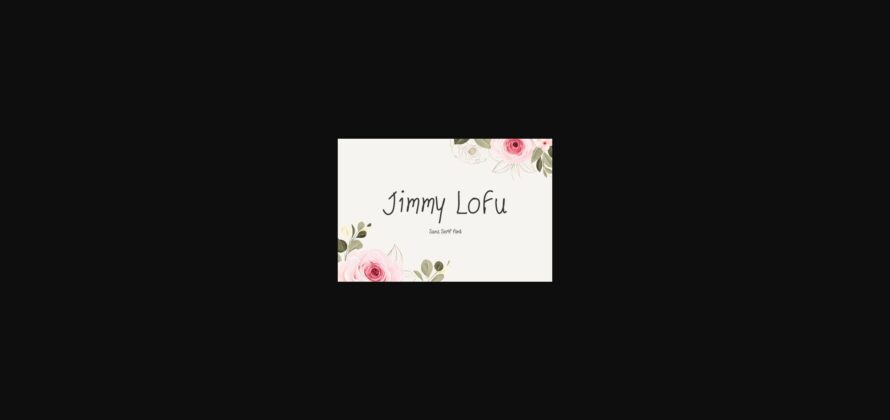 Jimmy Lofu Font Poster 3