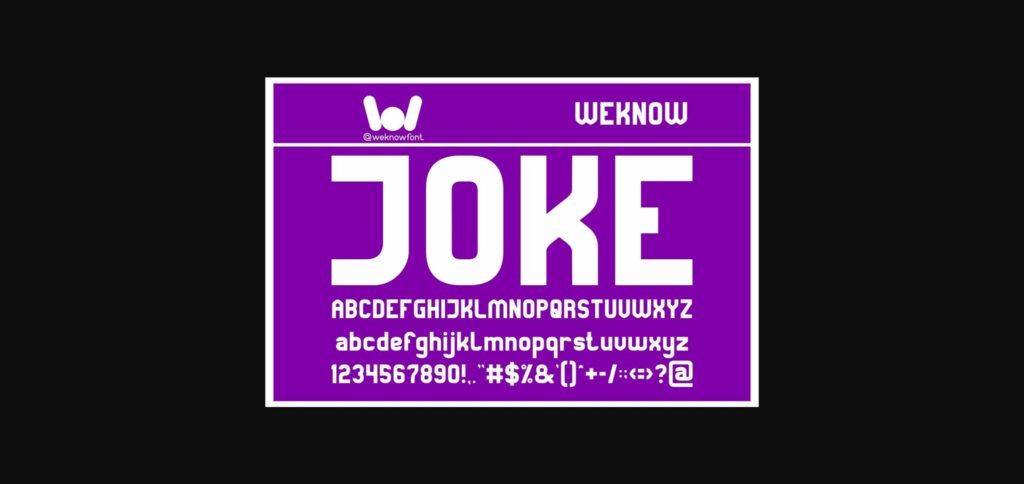 Joke Font Poster 3