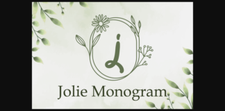 Jolie Monogram Font Poster 1