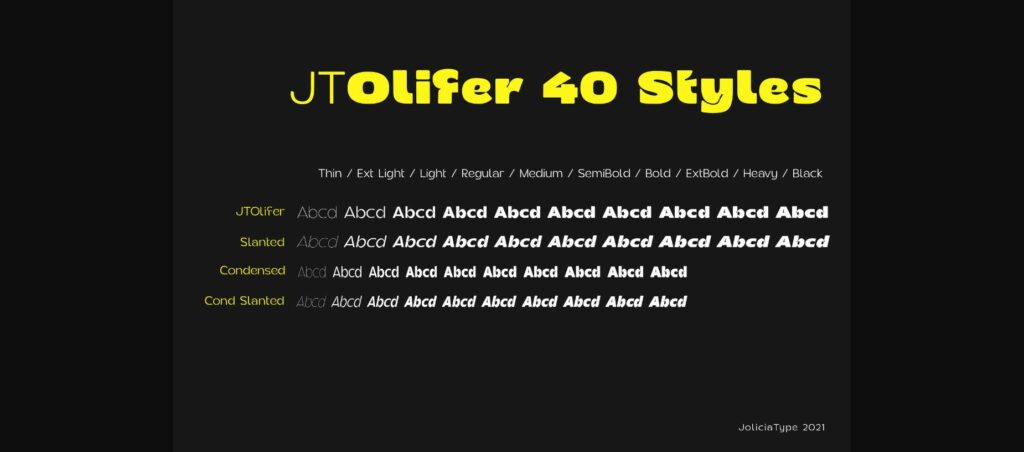 Jt Olifer Font Poster 8