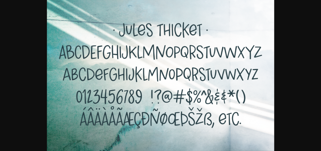 Jules Thicket Font Poster 4