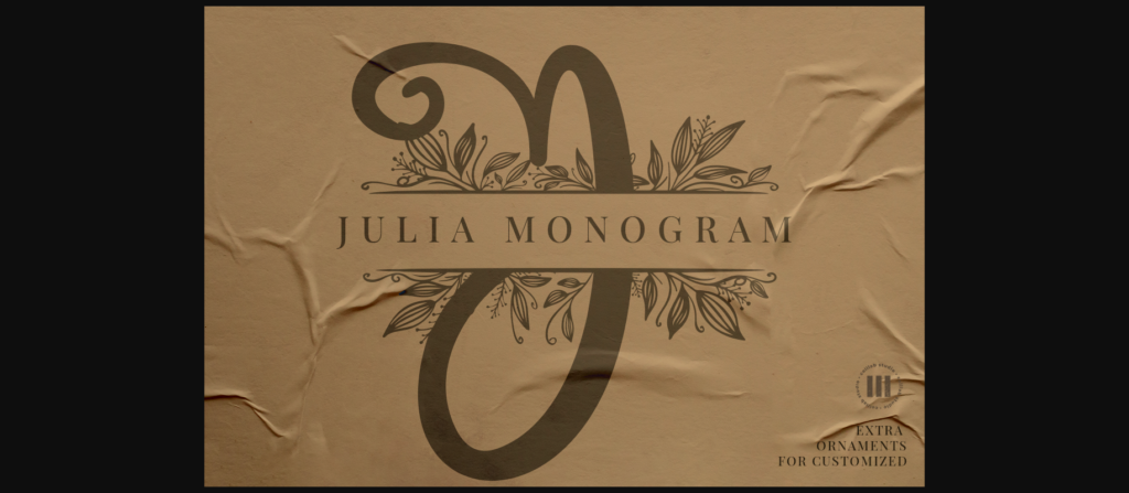 Julia Monogram Font Poster 3