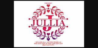 Jullia Monogram Font Poster 1