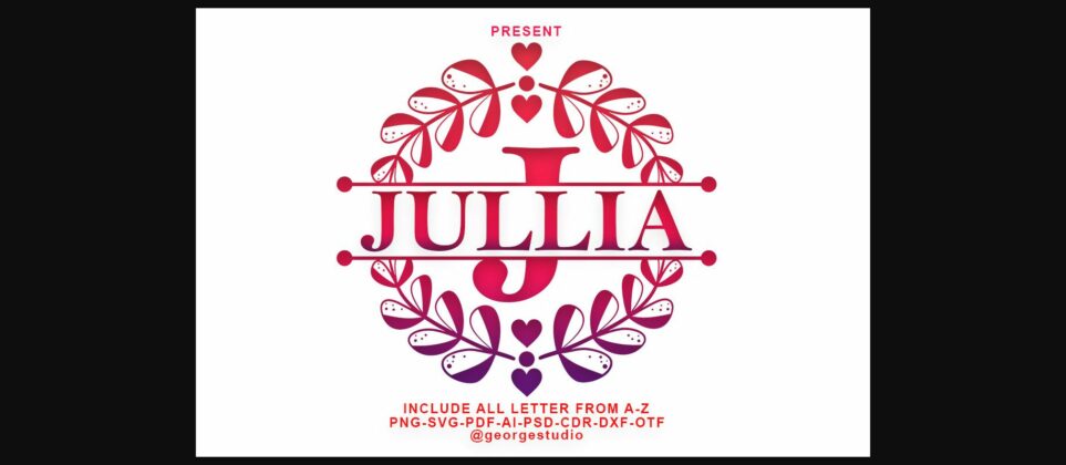 Jullia Monogram Font Poster 1