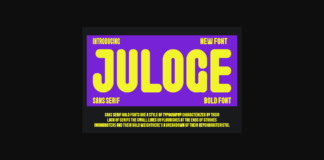 Juloge Font Poster 1