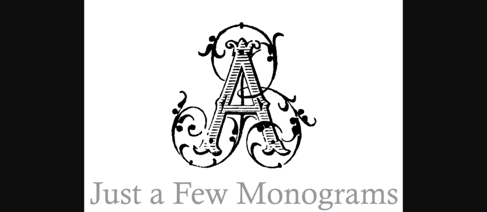 Just a Few Monograms Font Poster 1