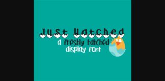 Just Hatched Font Poster 1