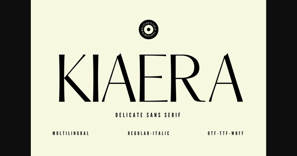 Kiaera Font Poster 3