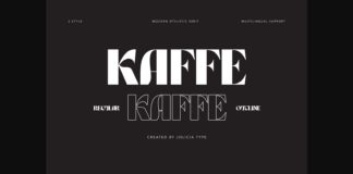 Kaffe Font Poster 1