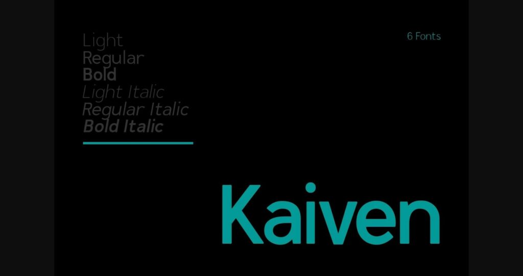 Kaiven Font Poster 1