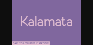 Kalamata Font Poster 1