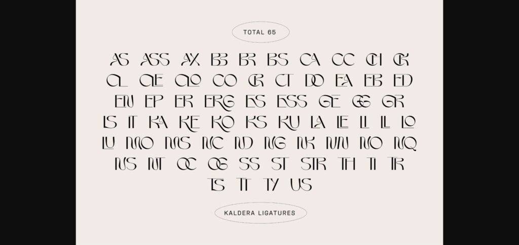 Kaldera Font Poster 9