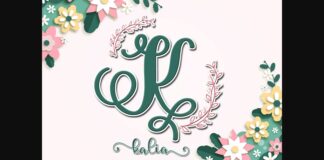 Kalia Monogram Font Poster 1