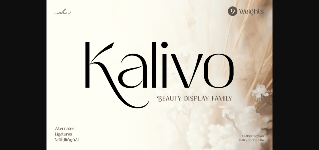 Kalivo Font Poster 3