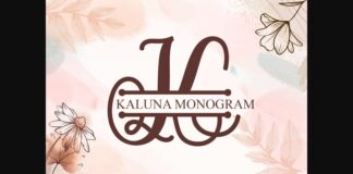 Kaluna Monogram Font Poster 1