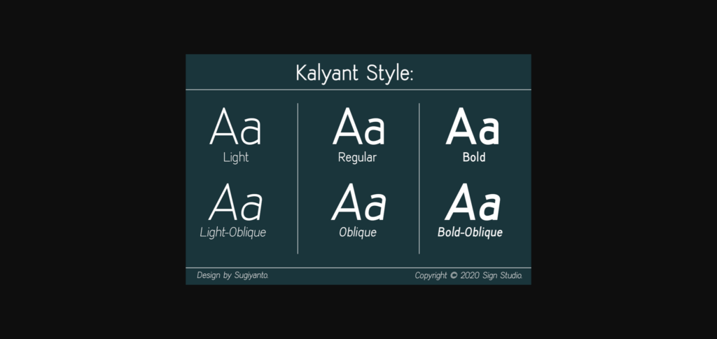 Kalyant Font Poster 4