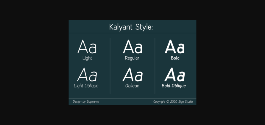 Kalyant Font Poster 4