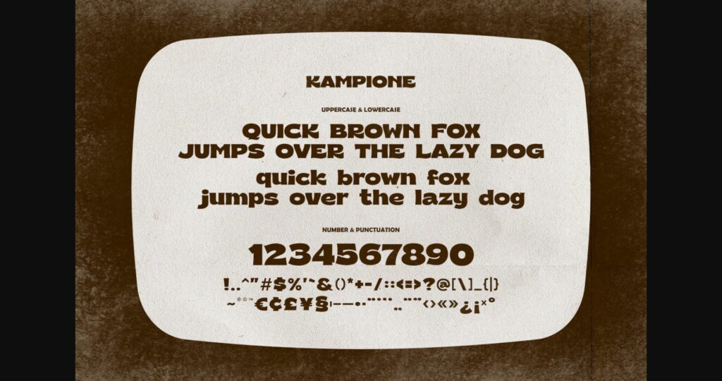 Kampione Font Poster 8