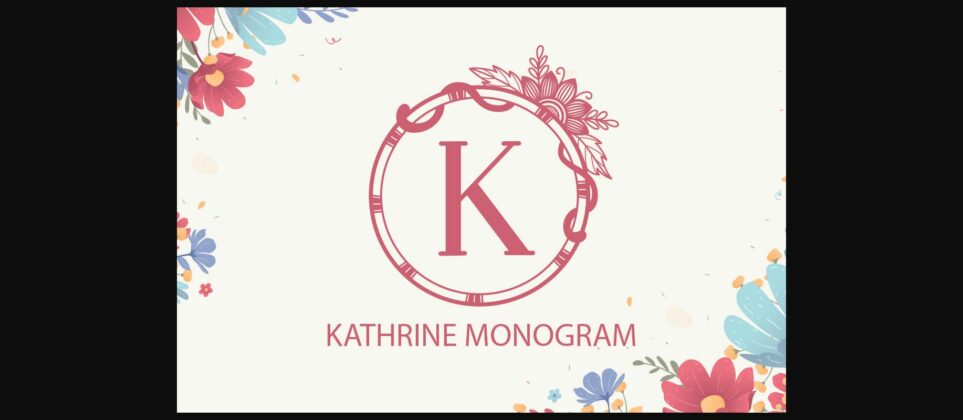 Kathrine Monogram Font Poster 3