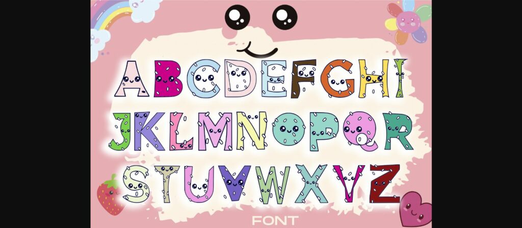 Kawaii Smile Font Poster 4