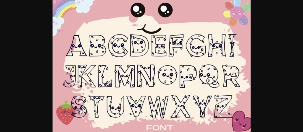 Kawaii Smile Font Poster 6