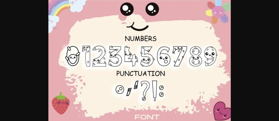 Kawaii Smile Font Poster 7