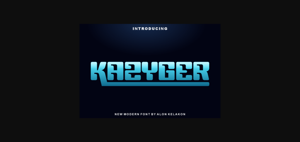 Kazyger Font Poster 3