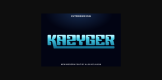 Kazyger Font Poster 1