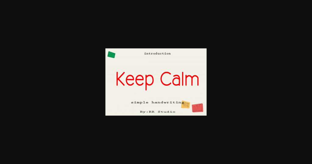 Keep Calm Font Poster 3